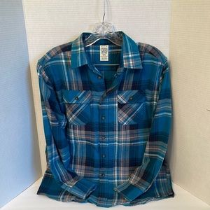 Faded Glory boys size XL PLAID long sleeve button down shirt